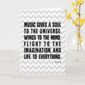 Carte La musique Chevron donne (Fleur jaune)