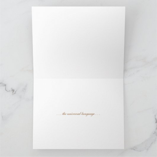 Carte La Musique Est Une Langue Universelle, Version Sur (Intérieur)