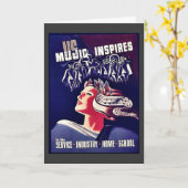 Carte La musique inspire (Fleur jaune)