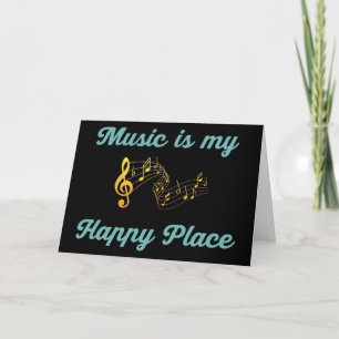 Carte La musique l'art musical est mon endroit heureux