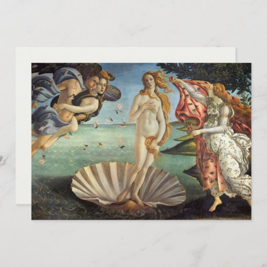 Carte La naissance de Vénus par Sandro Botticelli (Devant / Derrière)