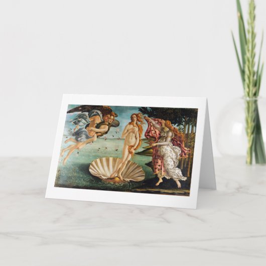 Carte La naissance de Vénus, Sandro Botticelli, 1485 (Devant)