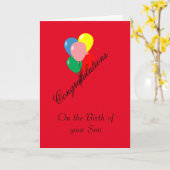 Carte La naissance du fils de félicitations (Fleur jaune)