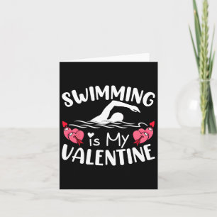 Carte La natation est mon Valentin garçons filles sports