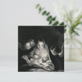 Carte La Nativité Christ Enfant Mère Marie Anges (Debout devant)