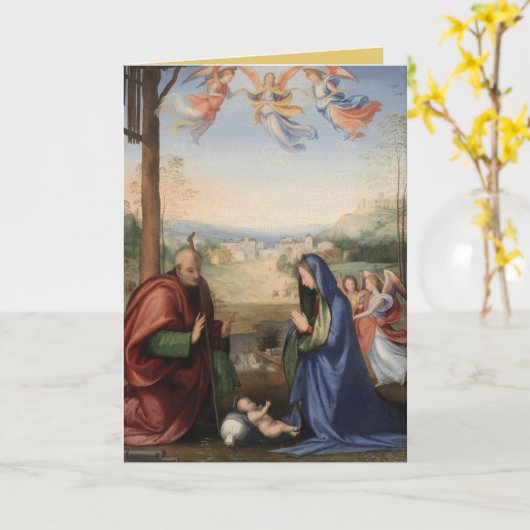 Carte La Nativité de Fra Bartolommeo (Fleur jaune)