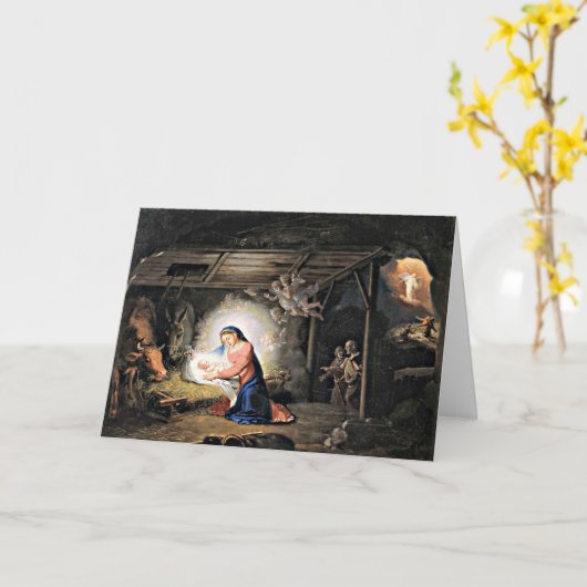 Carte La Nativité du Christ de Vladimir Borovikovsky (Fleur jaune)