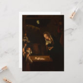 Carte La Nativité la Nuit (Naissance de Jésus, Noël) (Devant/Arrière en situation)
