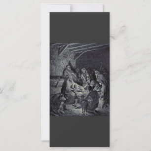 Carte La Nativité par Gustave Doré Encre victorienne de