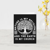 Carte La Nature Est Ma Religion La Terre Est Mon Église  (Fleur jaune)