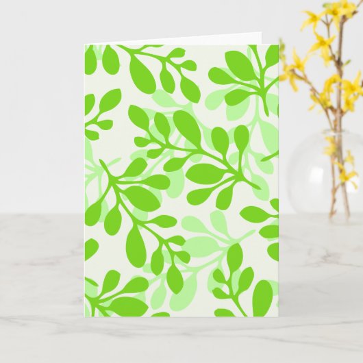 Carte La nature Feuille verte (Fleur jaune)