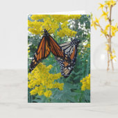 Carte La nature se demande deux papillons (Fleur jaune)