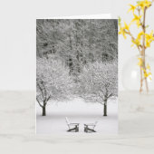 Carte La neige a couvert le paysage (Fleur jaune)