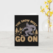 Carte La Neige Doit Continuer - Snowboard - Ski (Fleur jaune)