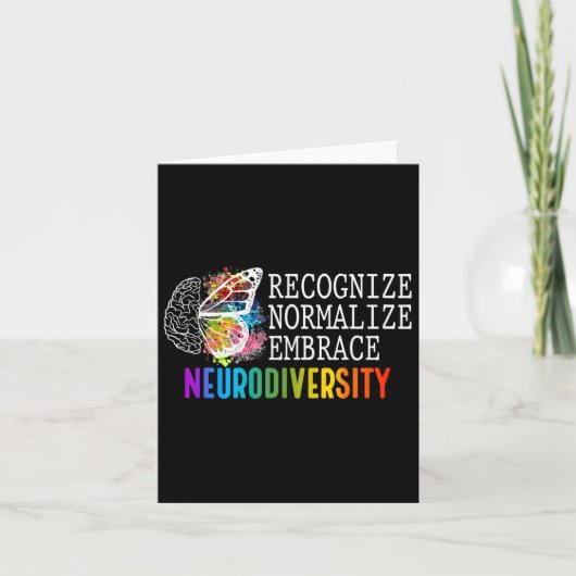 Carte La Neurodiversité Reconnaît Normaliser Embrace Adh (Devant)