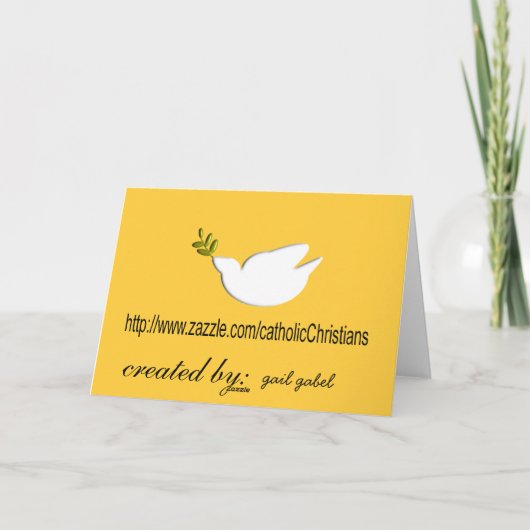 Carte La nonne catholique "pensant à vous" cardent (Dos)