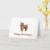 Carte La Norfolk Terrier (Fleur jaune)