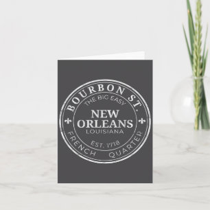 Carte La Nouvelle-Orléans Bourbon St The Big Easy Louisi