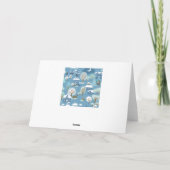 Carte La nuit d'hiver vintage village (Dos)