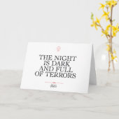 Carte La nuit est sombre et pleine de terreurs (Fleur jaune)
