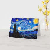 Carte La nuit étoilée par Vincent Van Gogh (Fleur jaune)