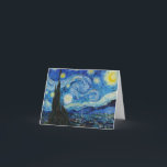 Carte La Nuit étoilée - Vincent Van Gogh<br><div class="desc">View from the psychiaatric hospital at Saint-Rémy-de-Provence (France),  just before sunrise,  with addition of an imagary village. Oil on canvas (1889) by Dutch painter Vincent van Gogh.</div>