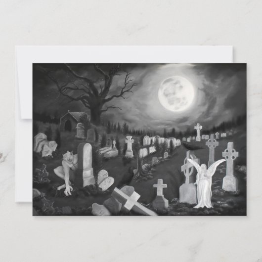 Carte La nuit sur le cimetière - Angel avec Diable (Devant)