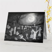 Carte La nuit sur le cimetière - Angel avec Diable (Fleur jaune)