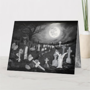 Carte La nuit sur le cimetière - Angel avec Diable