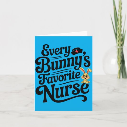 Carte La nurse préférée de chaque lapin Lapin de Pâques (Devant)
