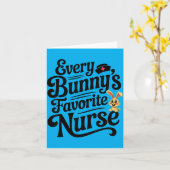 Carte La nurse préférée de chaque lapin Lapin de Pâques (Fleur jaune)