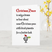 Carte La paix de Noël, un joyeux poème de Noël (Fleur jaune)