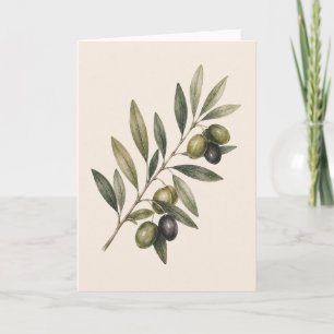 Carte La paix grandit ici Branche d'olive botanique vi