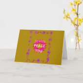 Carte La Paix Inspirante Soyez Avec Vous Design Vector A (Fleur jaune)