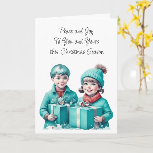 Carte La paix soit avec toi et avec toi | Noël (Fleur jaune)