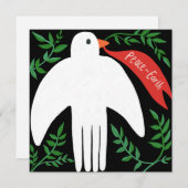 Carte La Paix sur Terre Dove Noël Noël Noël Noël Noël (Devant / Derrière)