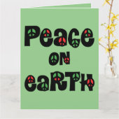 Carte La Paix sur Terre Noël (Fleur jaune)