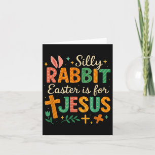Carte La Pâque Du Lapin Silencieux Est Pour Jésus Mignon