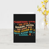 Carte La parentalité vous transforme en lève-tôt (Fleur jaune)
