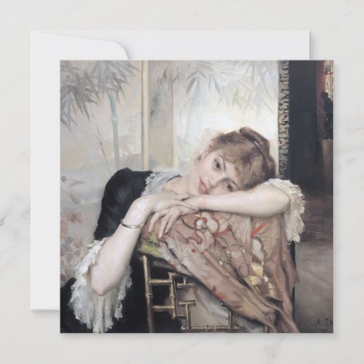 Carte La Parisienne par Albert Edelfelt 1883 (Devant)