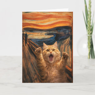 Carte La parodie d'art du chat dans Le Cri