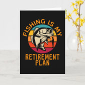 Carte La Pêche Est Mon Régime De Retraite (Fleur jaune)