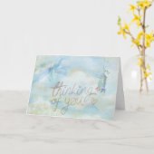 Carte La pensée à vous cardent (Fleur jaune)