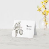 Carte La pensée à vous cardent (Fleur jaune)