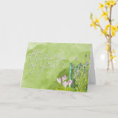 Carte La pensée à vous cardent (Fleur jaune)