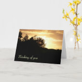 Carte La pensée à vous cardent (Fleur jaune)