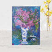 Carte La pensée à vous cardent (Fleur jaune)