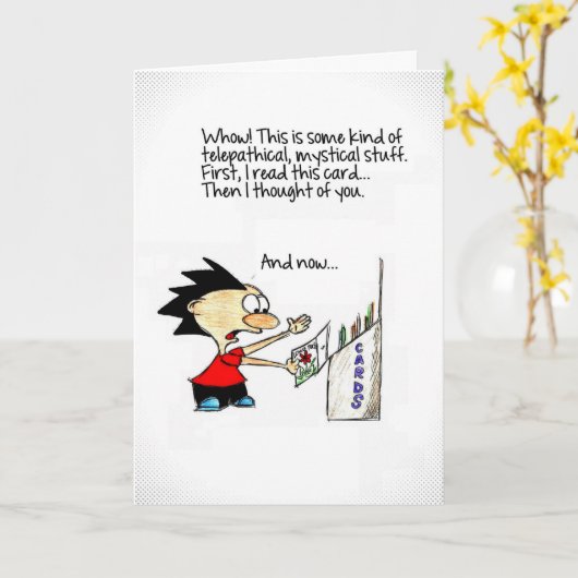 Carte La pensée à vous cardent - le Cudorables (Fleur jaune)