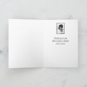 Carte La pensée à vous sourient sur ma photo de cru de (Intérieur)