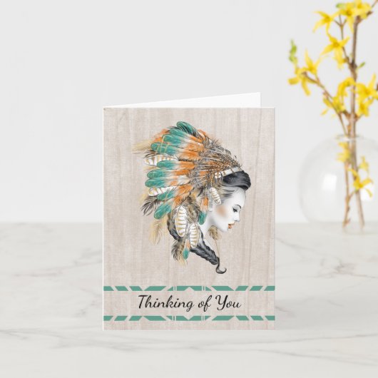 Carte La pensée amérindienne de vous (Fleur jaune)